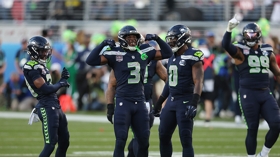 Seattle Seahawks Emmanwori celebration Super Bowl 2026...