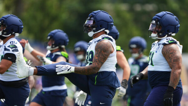Seattle Seahawks Leonard Williams first practice 2026 training camp