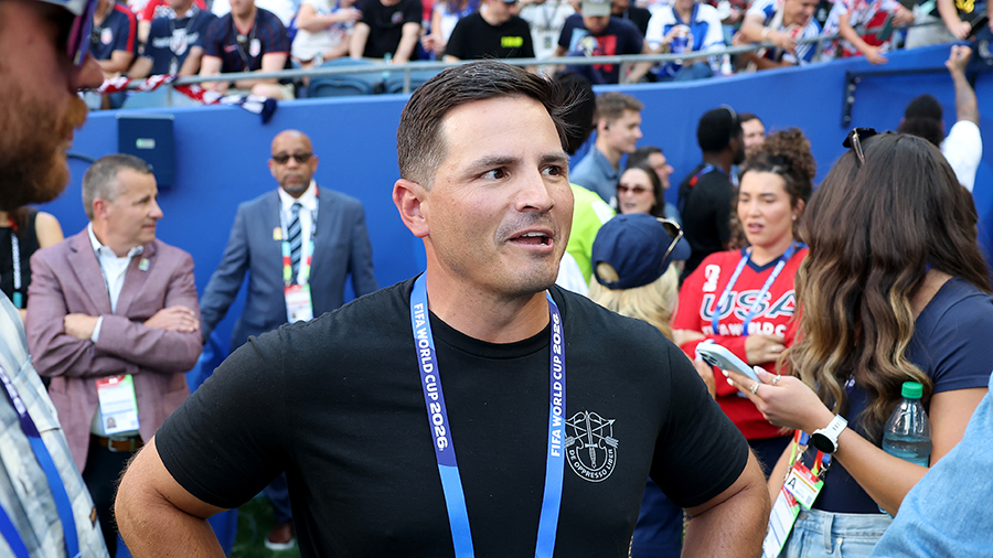 Seattle Seahawks Mike Macdonald at USA-Belgium World Cup 2026...
