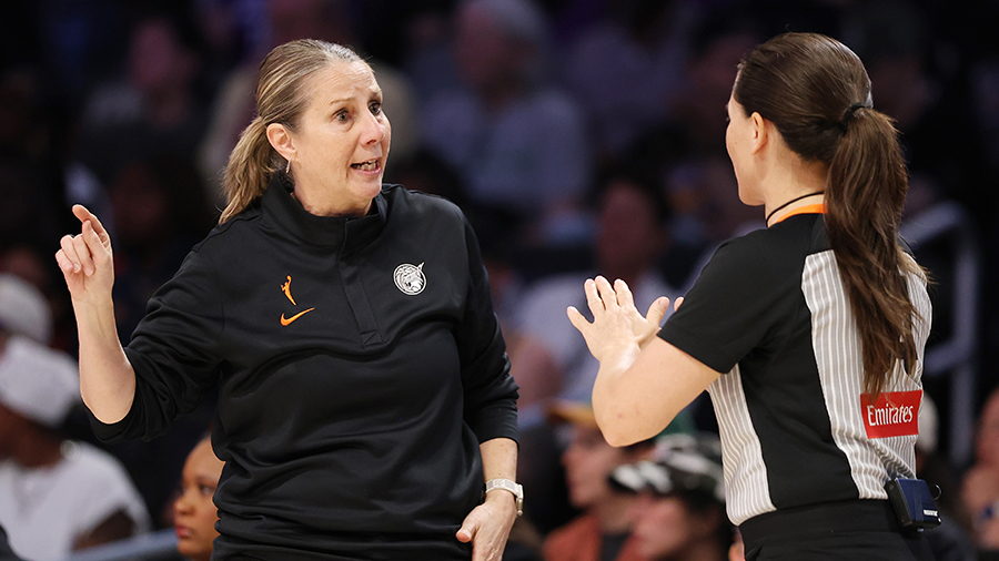 WNBA officiating Lynx coach Cheryl Reeve 2026...