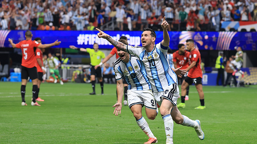 World Cup Argentina Messi celebration Egypt 2026...