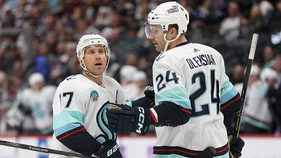 Seattle Kraken Jamie Oleksiak Jaden Schwartz...