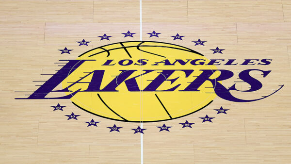 Los Angeles Lakers logo court 2025