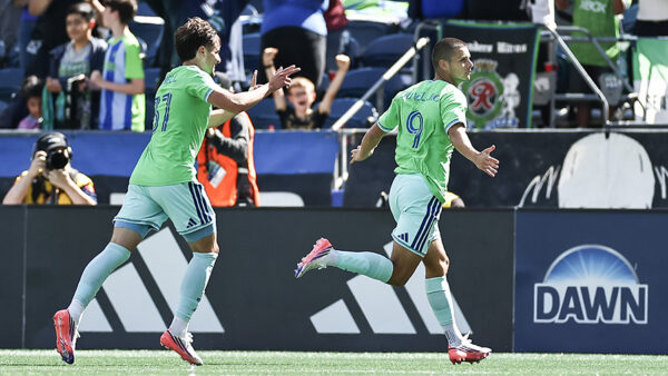Seattle Sounders Dejan Joveljic celebrates goal Chicago Fire 2026