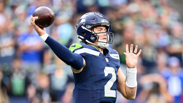 Seattle Seahawks Drew Lock pass Patriots opener 2026