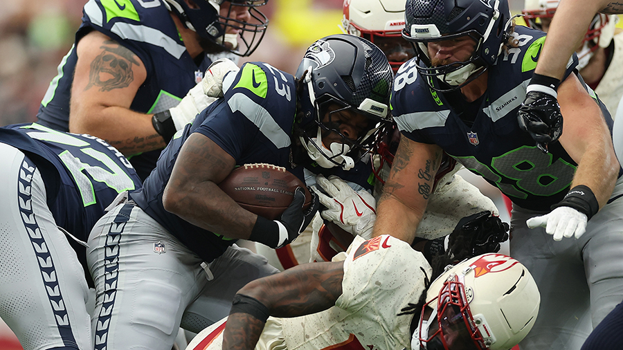Seattle Seahawks Emanuel Wilson carry Arizona Cardinals 2026...