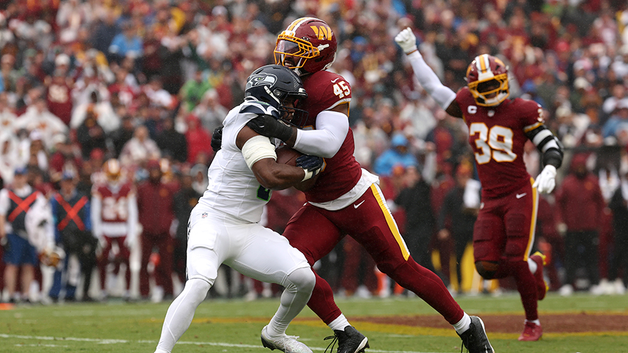 Seattle Seahawks Jadarian Price tackled Washington Commanders 2026...