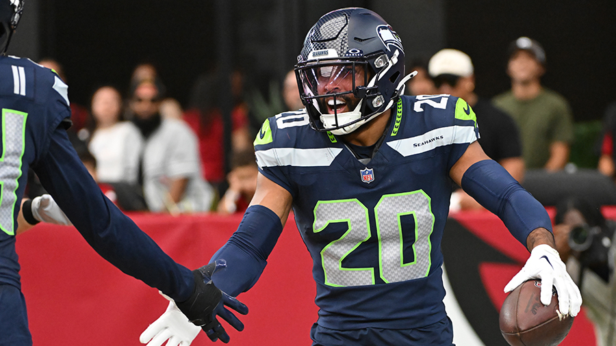 Seattle Seahawks Julian Love high-five interception Arizona Cardinals 2026...