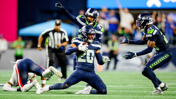 Seattle Seahawks Julian Love interception Patriots 2026 opener