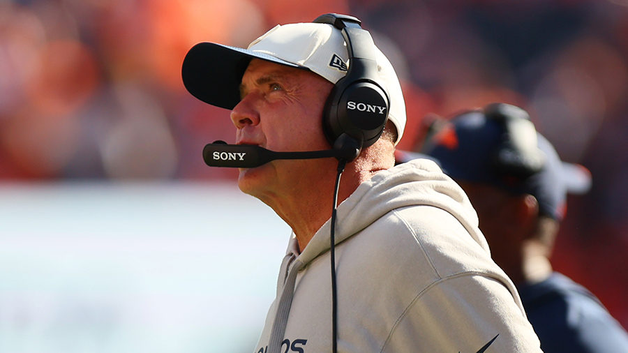 Denver Broncos Sean Payton looks on 2026...