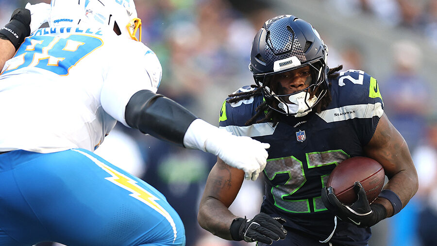 Seattle Seahawks Emanuel Wilson...