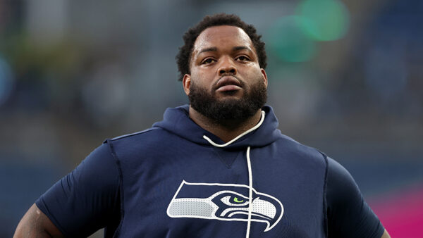 Seattle Seahawks Anthony Bradford looks on 2025 game