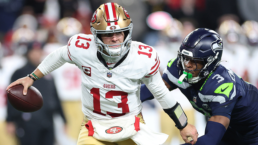 Seattle Seahawks Nick Emmanwori San Francisco 49ers Brock Purdy 2026 playoffs...