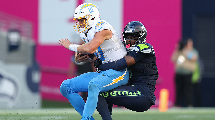 Seattle Seahawks Nick Emmanwori sack Justin Herbert 2026