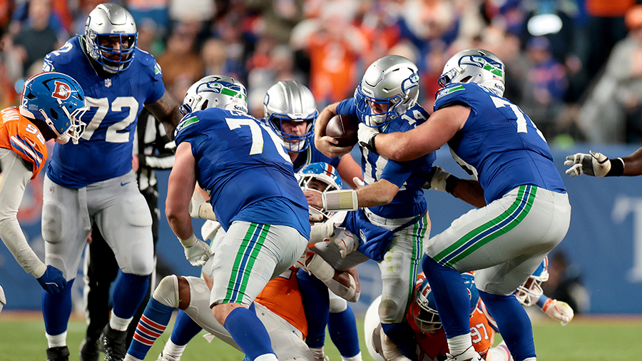 Seattle Seahawks Sam Darnold sack Denver Broncos 2026...