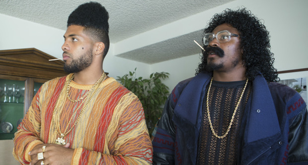 Marshawn Lynch (r) and Arian Foster play their fathers in a new commercial for the Madden 25 video ...