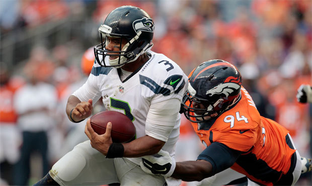 Pass protection was a recurring issue during Seattle’s 21-16 preseason loss to Denver. (AP)...