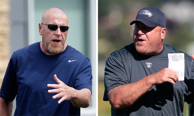 Seahawks offensive-line coach Tom Cable, pictured in May (left) and in 2011, said he’s lost 1...