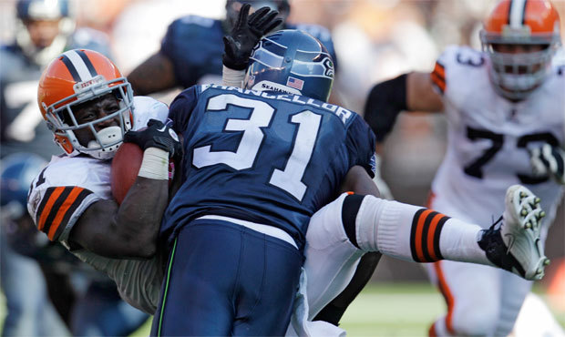 Kam Chancellor ranks this 2011 hit on Cleveland’s Montario Hardesty among his top three. (AP)...