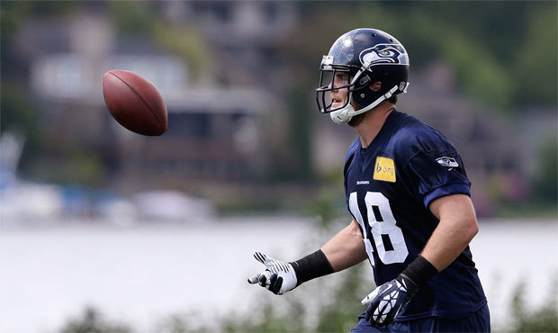 Cooper Helfet is trying to make Seattle’s roster as the third tight end behind Zach Miller an...