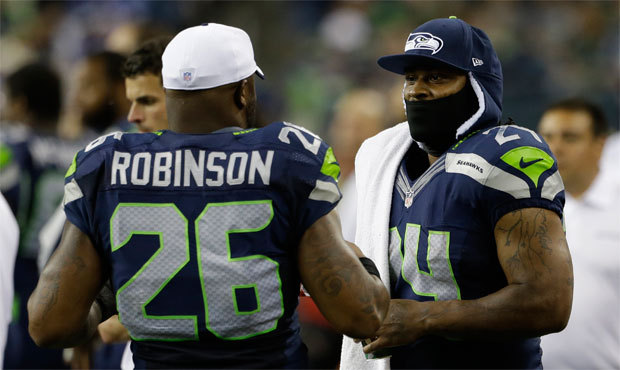 Seahawks running back Marshawn Lynch is undecided about playing next season. (AP)...