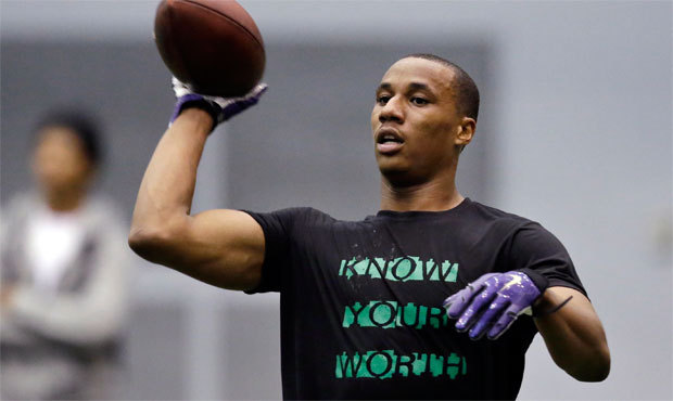 Cornerback Marcus Peters was one of three potential first-round picks who worked out at UW’s ...
