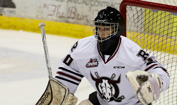 Goalie Taz Burman joins the T-Birds after being traded for Lane Pederson. (photo by Dave Brunner)...