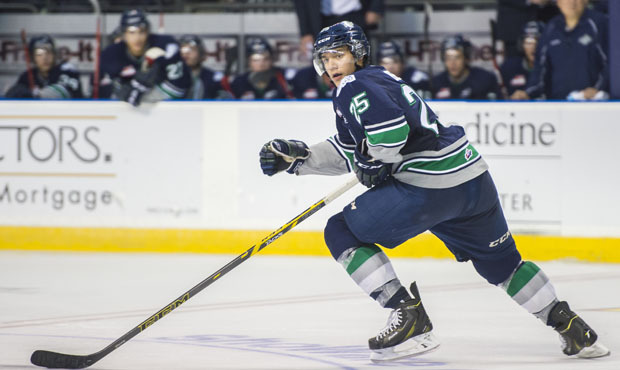 Fifth-round NHL Draft pick Ethan Bear attended the Edmonton Oilers’ development camp. (T-Bird...
