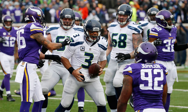 Russell Wilson and the Seahawks hammered Minnesota for their fifth win in their last six games. (AP...