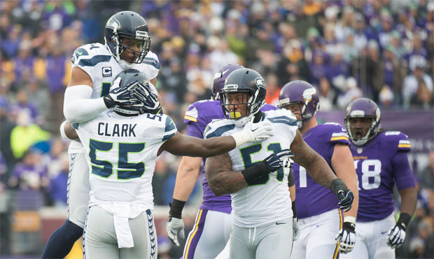 Rookie Frank Clark played more on Sunday than in any other game this season. (Rod Mar, Seahawks)...