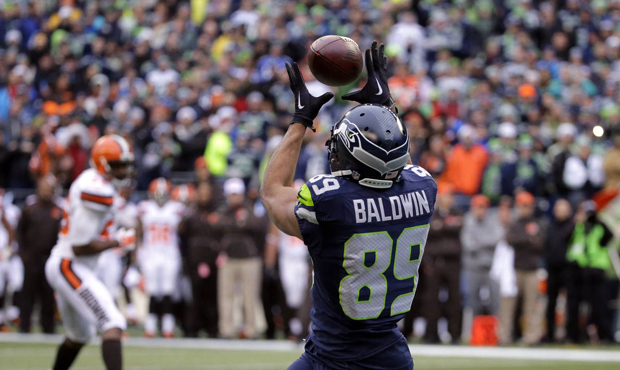 With two more touchdowns catches Sunday, Doug Baldwin now has 10 in his last four games. (AP)...
