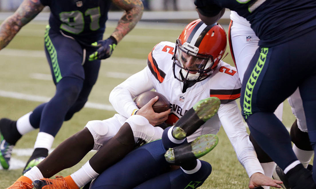 Browns quarterback Johnny Manziel called the Seahawks’ pass rush “relentless” aft...