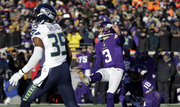 Vikings kicker Blair Walsh missed wide-left on a potential game-winning field goal in Seattle&#8217...