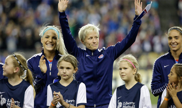 Seattle Reign forward and World Cup champion Megan Rapinoe was named female sports star of the year...