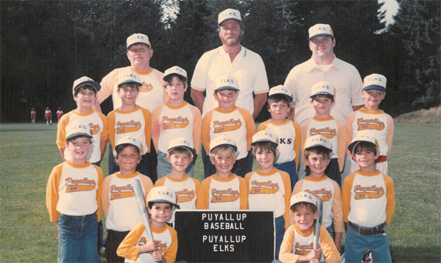 Can you guess which of these Puyallup Elks is Brock Huard? (Contributed by Brock Huard)...