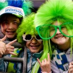 Young Sounders fans show their rave green pride after the win. 