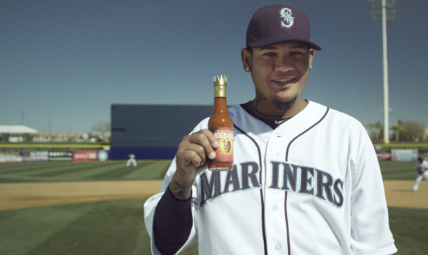 Felix Hernandez unleashes his new “High Heat” hot sauce in one of the new Mariners comm...