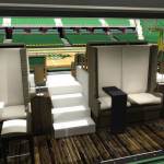 View of "pocket suite" on lower level of bowl in proposed new Sonics arena.