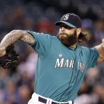 Seattle Mariners relief pitcher Joe Beimel throws against the San Diego Padres in the seventh inning in a baseball game Monday, June 16, 2014, in Seattle. (AP Photo/Elaine Thompson)
